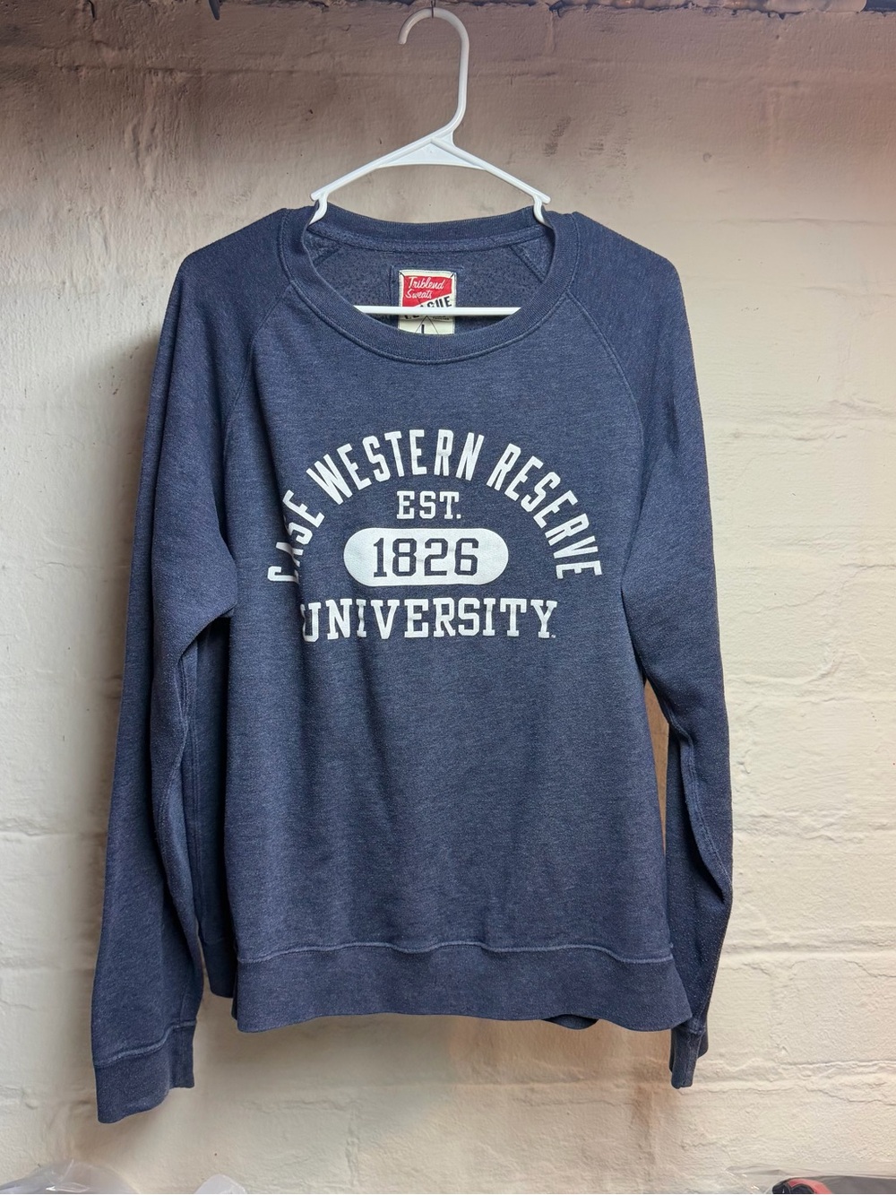 Oversized League Navy Case Western Crewneck Sweatshirt